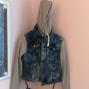 'Distressed' denim jacket